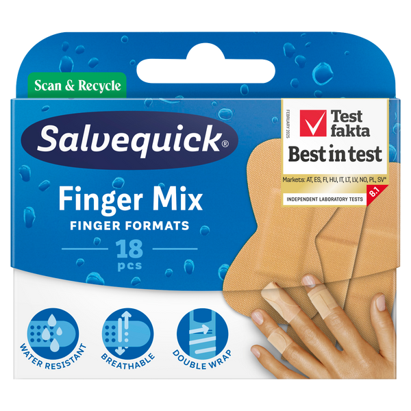 Salvequick Finger mix sebtapasz 18 db - Kép 2