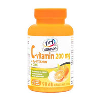 VitaPlus 1x1 C-vitamin 200mg+D3-vitamin+Cink rágótabletta 90 db - Kép