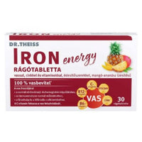 Dr.Theiss Iron Energy rágótabletta mangó ananász 30 db - Kép