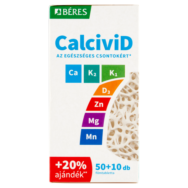Béres Calcivid 7 étrendkiegészítő filmtabletta 50+10 db - Kép 4