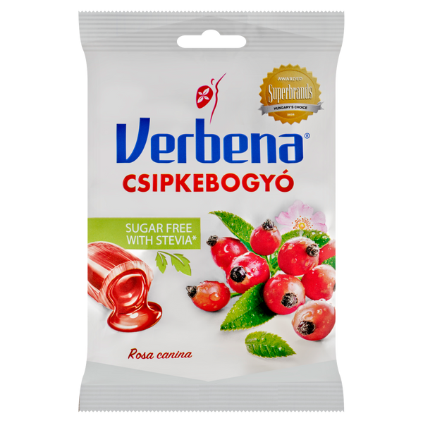 Verbena Csipkebogyó cukormentes cukorka 60g - Kép 2