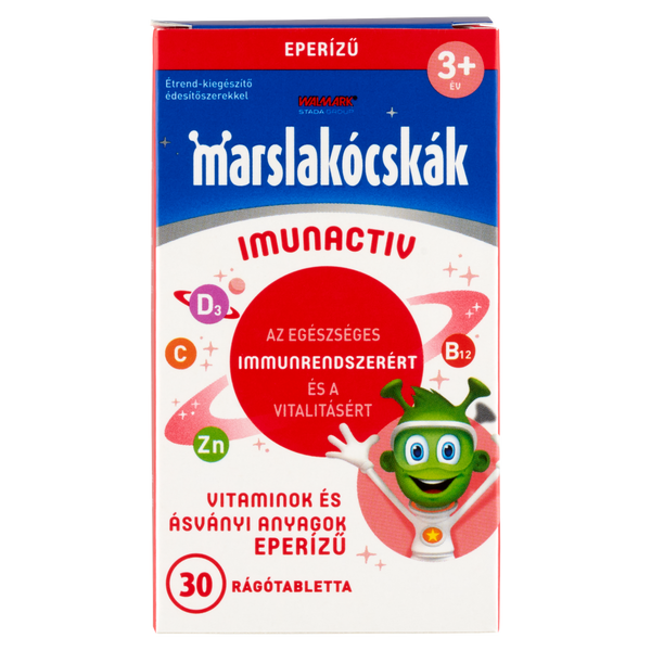 Walmark Marslakócskák Imunactiv eper ízű rágótabletta 30 db - Kép 3