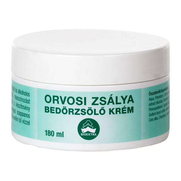 Bioextra orvosi zsályás bedörzsölő krém 180ml - Kép