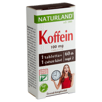 NATURLAND Koffein tabletta 60 db - Kép