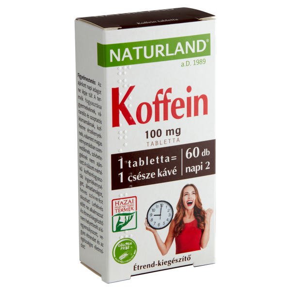 NATURLAND Koffein tabletta 60 db - Kép 1