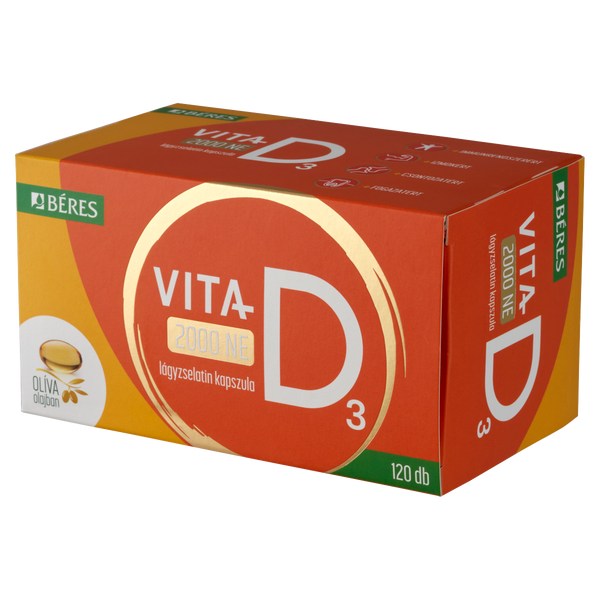 Béres Vita-D3 2000 NE lágyzselatin kapszula 120 db - Kép 3