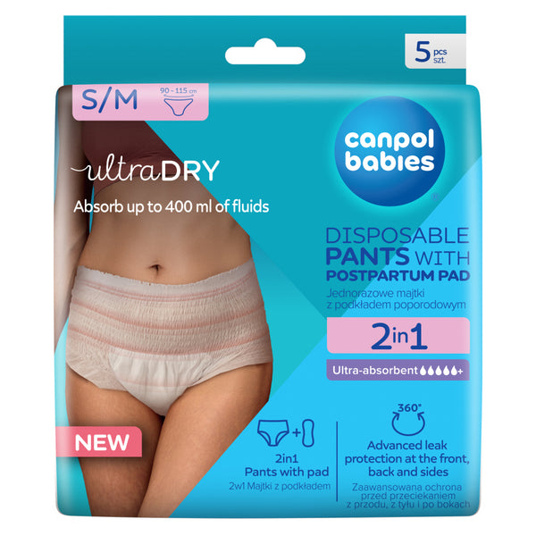 Canpol babies szülés utáni bugyipelenka 2in1 S/M 5 db - Kép 3