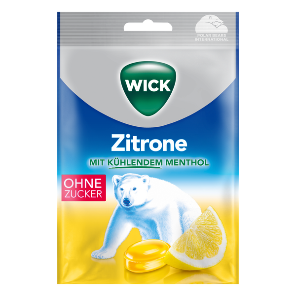Wick torokcukor Citrom Mentol cukormentes 72g - Kép 1