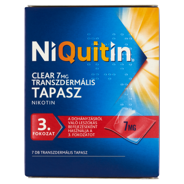 Niquitin Clear 7mg transzdermális tapasz 7 db - Kép 2