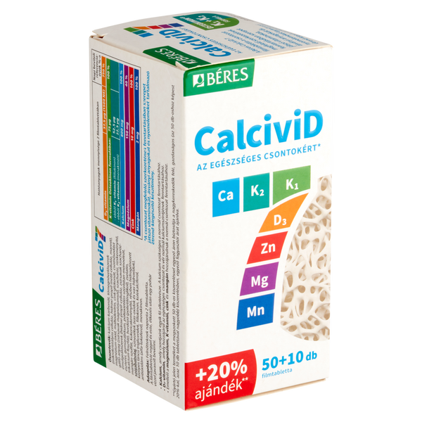 Béres Calcivid 7 étrendkiegészítő filmtabletta 50+10 db - Kép 3