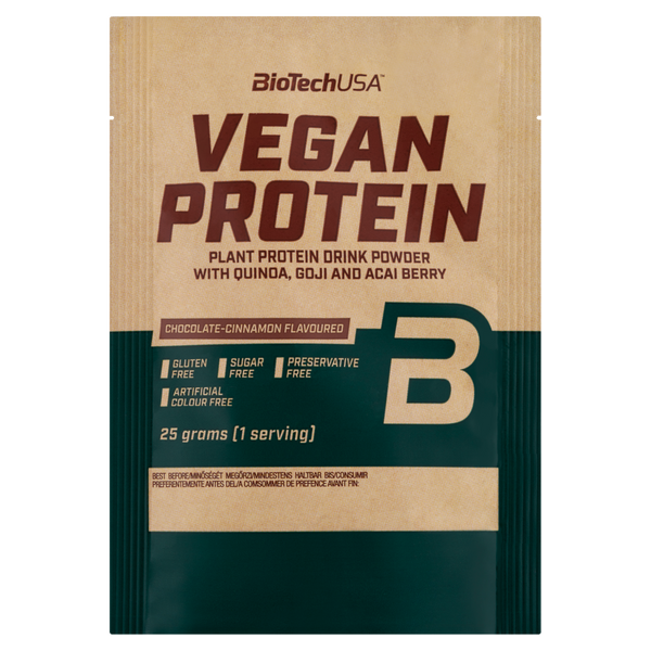 BioTechUSA Vegan Protein csokoládé-fahéj ízű 25g - Kép 3