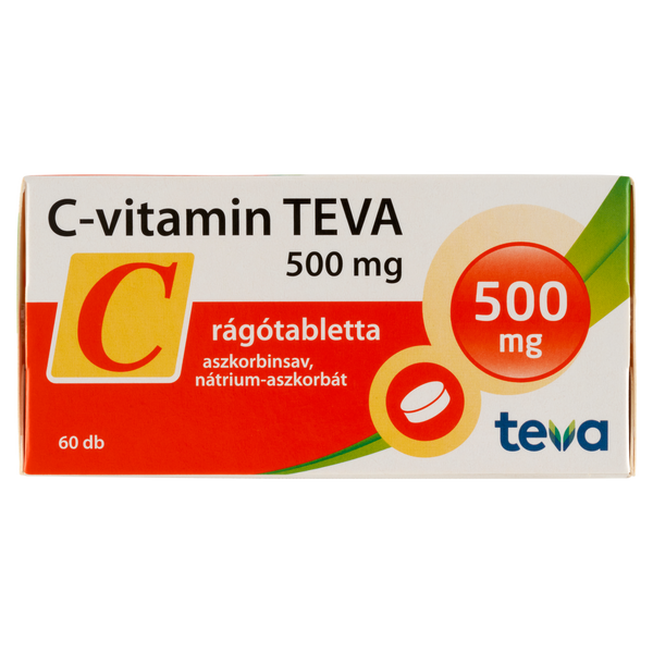 C-vitamin TEVA 500mg rágótabletta 60 db - Kép 2