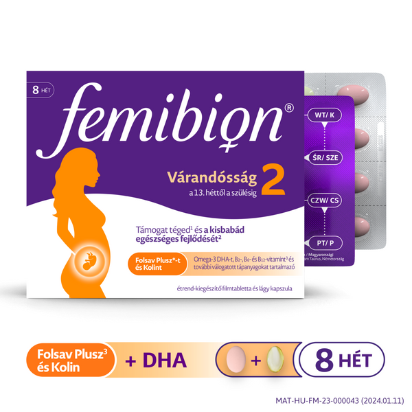 Femibion 2 Várandósság filmtabletta+kapszula (8 heti adag) 56 db+56 db - Kép 2
