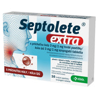 Septolete extra kóla ízű 3 mg/1 mg szopogató tabletta 16 db - Kép