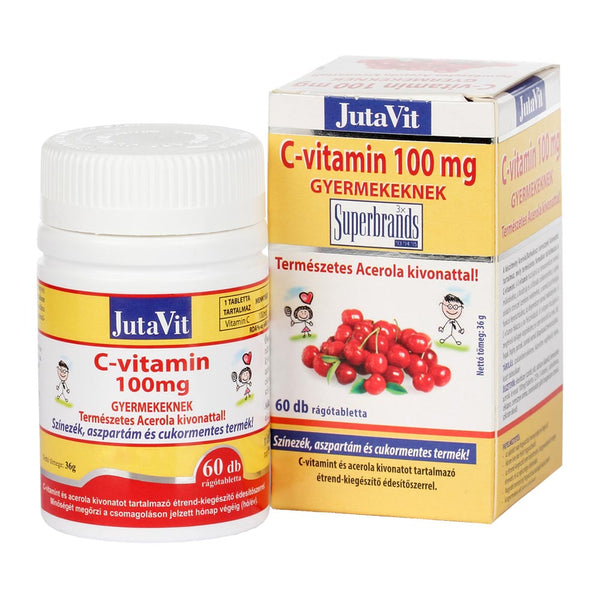 JutaVit C-vitamin 100 mg Gyermekeknek Acerola kivonattal tabletta 60 db - Kép 1