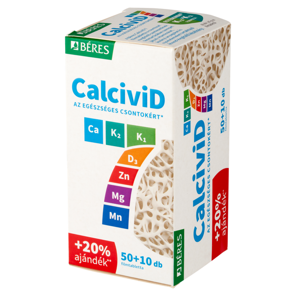 Béres Calcivid 7 étrendkiegészítő filmtabletta 50+10 db - Kép 2