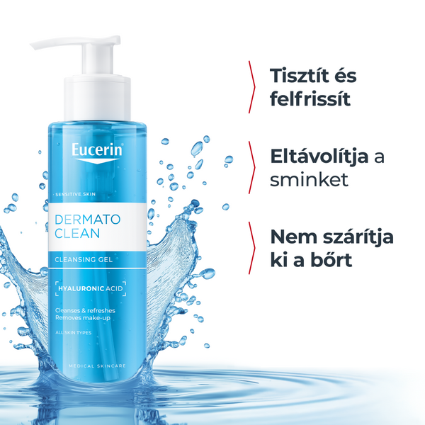 Eucerin DermatoCLEAN arclemosó habzó zselé 200ml - Kép 9