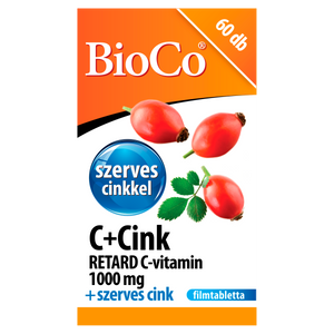 BioCo C+Cink Retard C-vitamin 1000 mg + szerves cink filmtabletta 60 db kép