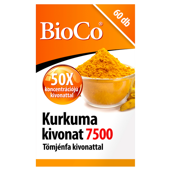 BioCo Kurkuma kivonat 7500 Tömjénfa kivonattal étrend-kiegészítő kapszula 60 db - Kép 4