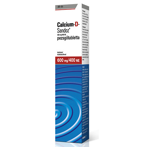 Calcium-D-Sandoz 600mg/400NE pezsgőtabletta 20 db - Kép