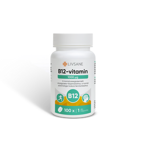 LIVSANE B12-vitamin 1000 µg étrend-kiegészítő tabletta 100 db kép