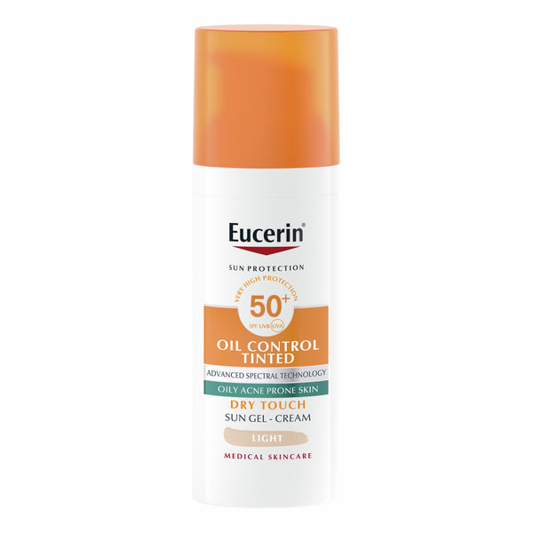 Eucerin Sun Oil Control színezett napozó gél-krém arcra light SPF50+ 50ml - Kép 1