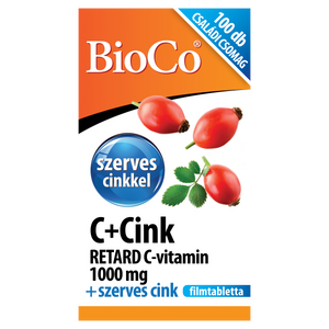 BioCo C+Cink Retard C-vitamin 1000 mg + szerves cink filmtabletta 100 db kép