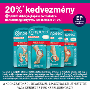 -20% Compeed vízhólyagtapaszokra törzsvásárlóknak