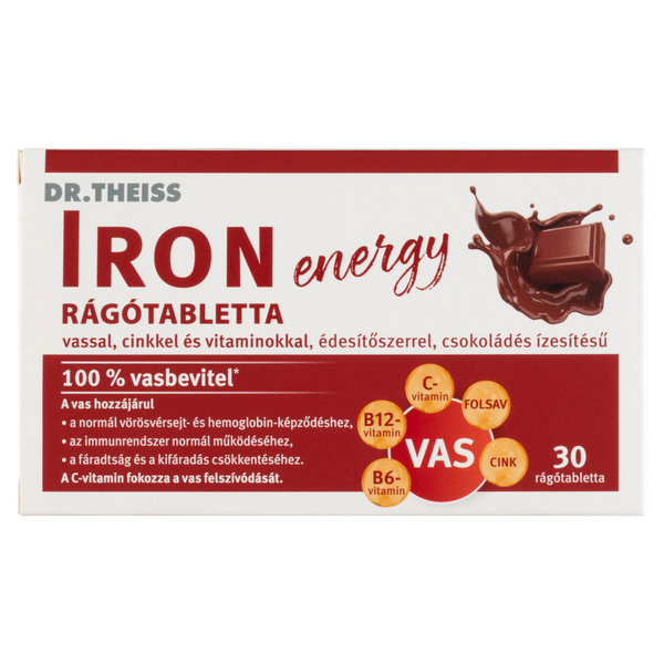 Dr.Theiss Iron Energy rágótabletta csokoládés 30 db - Kép 8