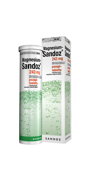 Magnesium-Sandoz 243mg pezsgőtabletta 20 db - Kép