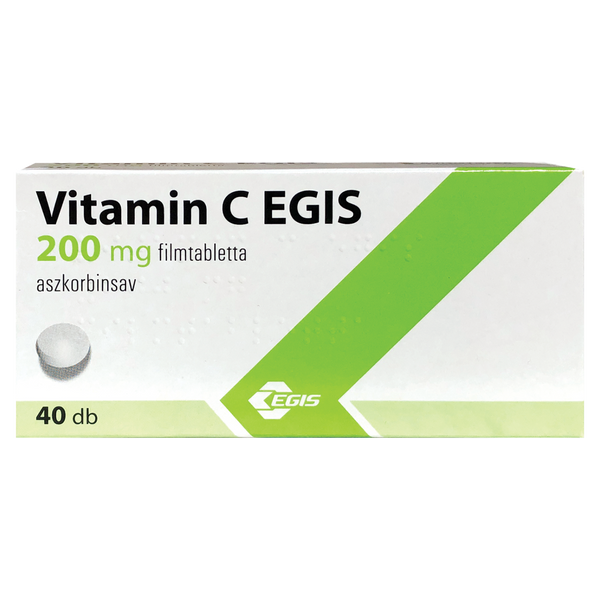 Vitamin C Egis 200 mg filmtabletta 40 db - Kép