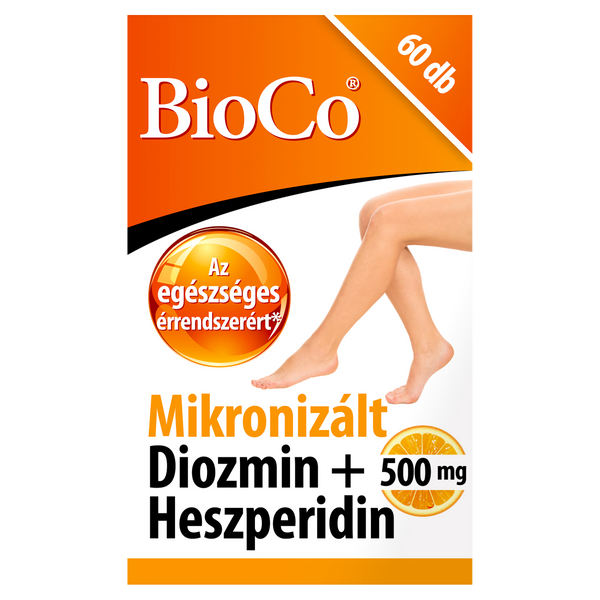 BioCo Mikronizált Diozmin + Heszperidin 500 mg étrend-kiegészítő filmtabletta 60 db - Kép 1