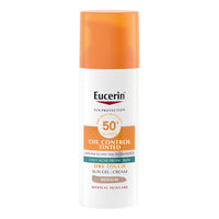 Eucerin Sun Oil Control színezett napozó gél-krém arcra medium SPF50+ 50ml - Kép