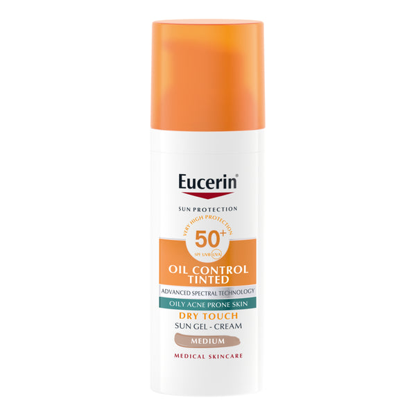 Eucerin Sun Oil Control színezett napozó gél-krém arcra medium SPF50+ 50ml - Kép 1