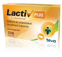 Lactiv Plus élőflórát tartalmazó étrendkiegészítő kapszula 20 db - Kép