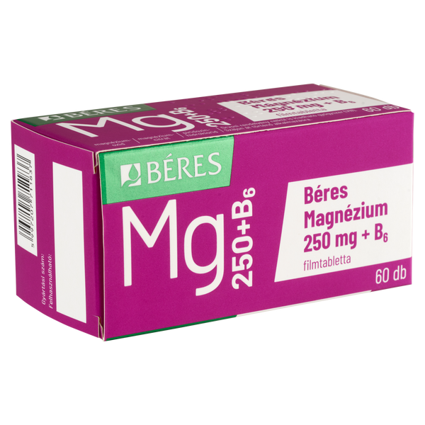 Béres Magnézium 250 mg + B6 filmtabletta 60 db - Kép 3