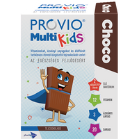Provio Multi Kids Choco étrendkiegészítő tejcsokoládé szelet 20 db - Kép