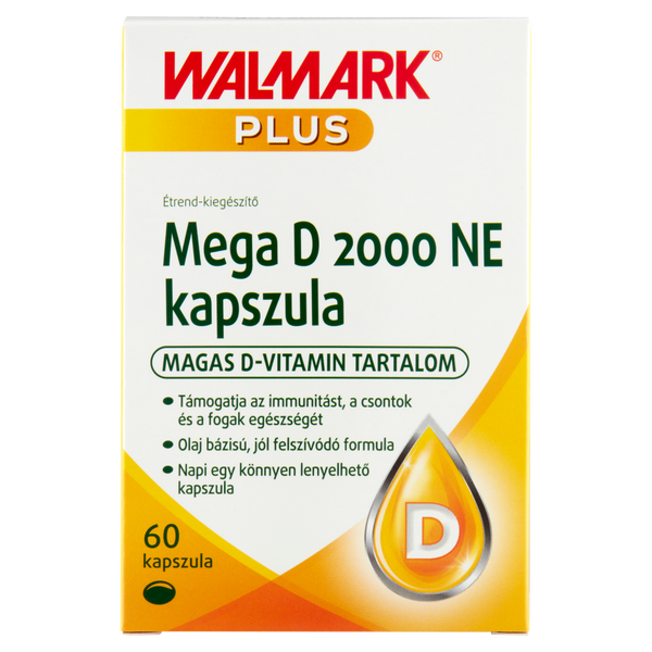 Walmark Mega D 2000 NE étrend-kiegészítő kapszula 60 db - Kép