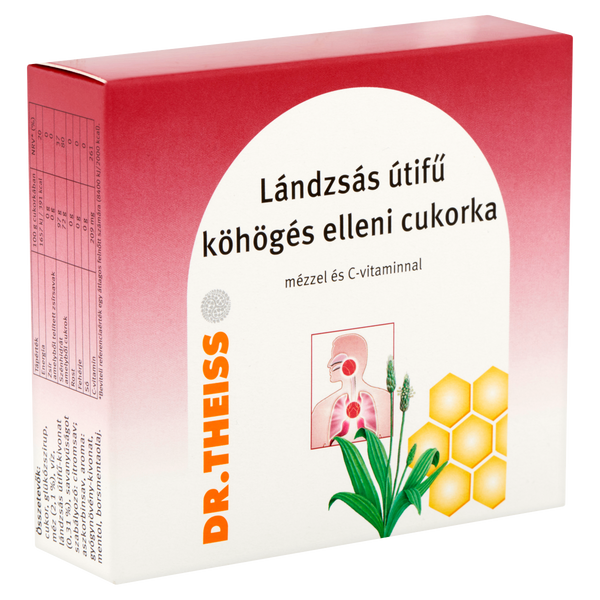 Dr.Theiss Lándzsás útifű köhögés elleni cukorka mézzel és C-vtaminnal 50g - Kép 8