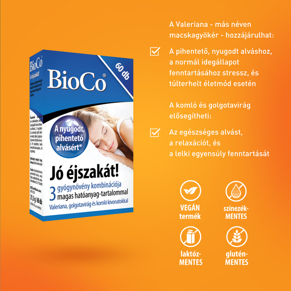 BioCo Jó éjszakát! étrend-kiegészítő tabletta 60 db - Kép 3