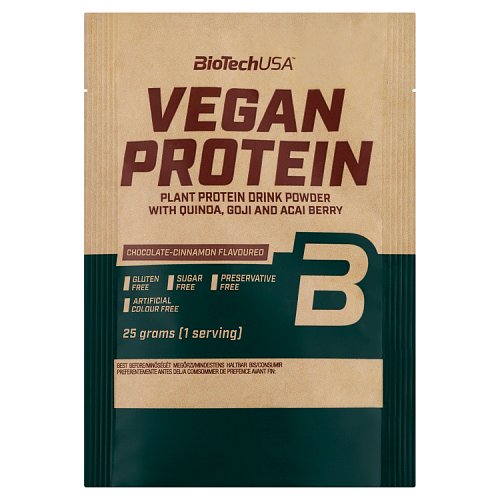 BioTechUSA Vegan Protein csokoládé-fahéj ízű 25g - Kép 1