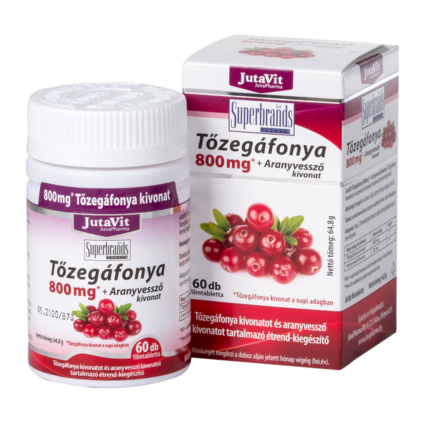 Jutavit Tőzegáfonya + Aranyvessző kivonat filmtabletta 60 db - Kép