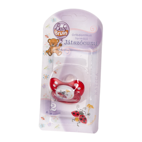 Baby Bruin szilikon játszócumi 2-es katica 1 db - Kép