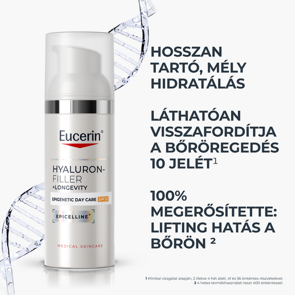 Eucerin Hyaluron-Filler + Longevity Epigenetic Nappali arcápoló SPF30 50ml - Kép 8
