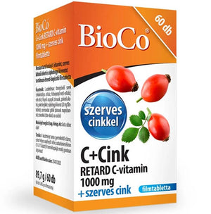 BioCo C+Cink Retard C-vitamin 1000 mg + szerves cink filmtabletta 60 db kép