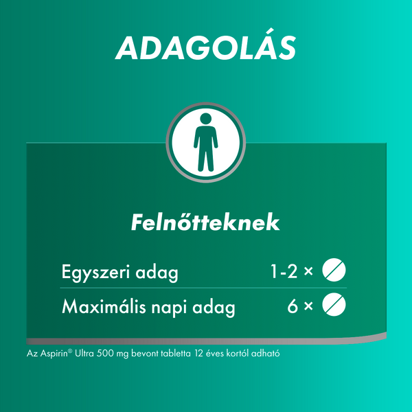 Aspirin Ultra 500 mg bevont tabletta 40 db - Kép 7