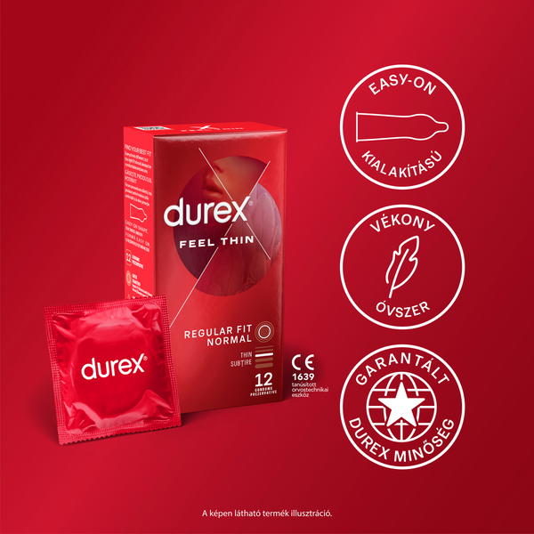 Durex Feel Thin óvszer 12 db - Kép 3