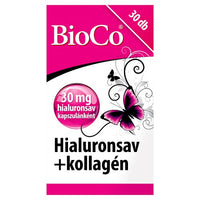 BioCo Hialuronsav + Kollagén lágyzselatin kapszula 30 db - Kép