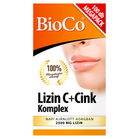 BioCo Lizin C + Cink Komplex étrend-kiegészítő tabletta 100 db - Kép