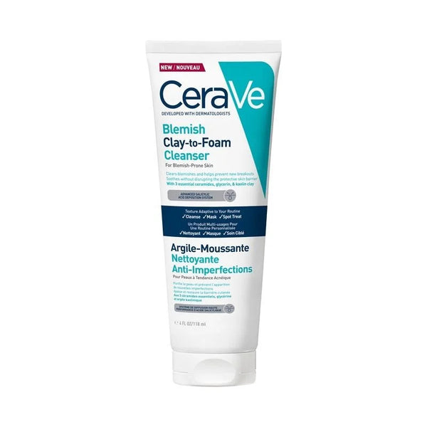 CeraVe pattanás elleni agyagos habzó arctisztító 118ml - Kép 1